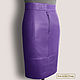 Order Pencil skirt 'Melania' from natural. leather/suede (any color). Elena Lether Design. Livemaster. . Skirts Фото №3