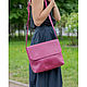 Women's leather bag with fuchsia (leather bag). Classic Bag. migotobags. Online shopping on My Livemaster.  Фото №2