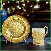 Посуда handmade. Livemaster - original item Coffee Cup and saucer porcelain z207. Handmade.