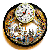 Для дома и интерьера handmade. Livemaster - original item Yekaterinburg city clock, original wall clock made of wood. Handmade.