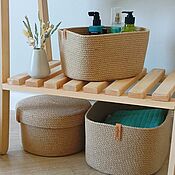 Набор корзин Корзина из джута для мелочей – купить на Ярмарке Мастеров ...