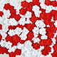 Flowers knitted volume red and white. Flowers artificial. Natalie crochet flowers. My Livemaster. Фото №5