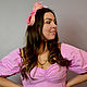 Pink bow. Hats1. Novozhilova Hats. Online shopping on My Livemaster.  Фото №2