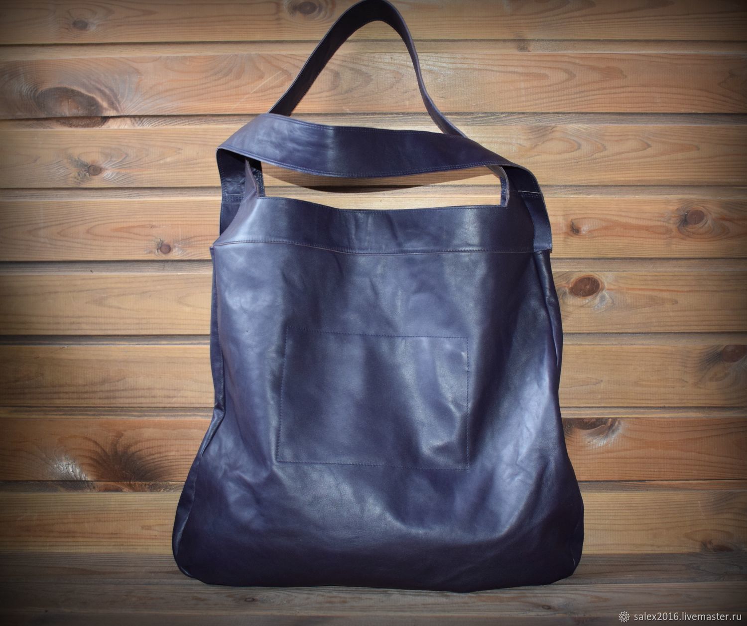 Сумка-мешок из итальянской кожи теленка - Magic amethyst в интернет ...