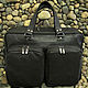 Men's leather business bag LEADER dark chocolate, Men\'s bag, Izhevsk,  Фото №1