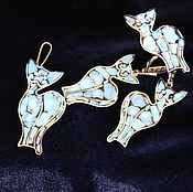 Украшения handmade. Livemaster - original item family of cats (turquoise Kazakh). Handmade.