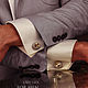 Cufflinks: OSCAR. Golden shadow in silver. for men. Men's jewelry. Cuff Links. LADY-LIZA jewelry shop. My Livemaster. Фото №5