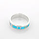 A turquoise ring. Handmade thin circular ring. Rings. ARIEL - MOSAIC. My Livemaster. Фото №5
