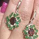 Order Earrings with black opals and emeralds. serebro-i-kamni-1. Livemaster. . Earrings Фото №3