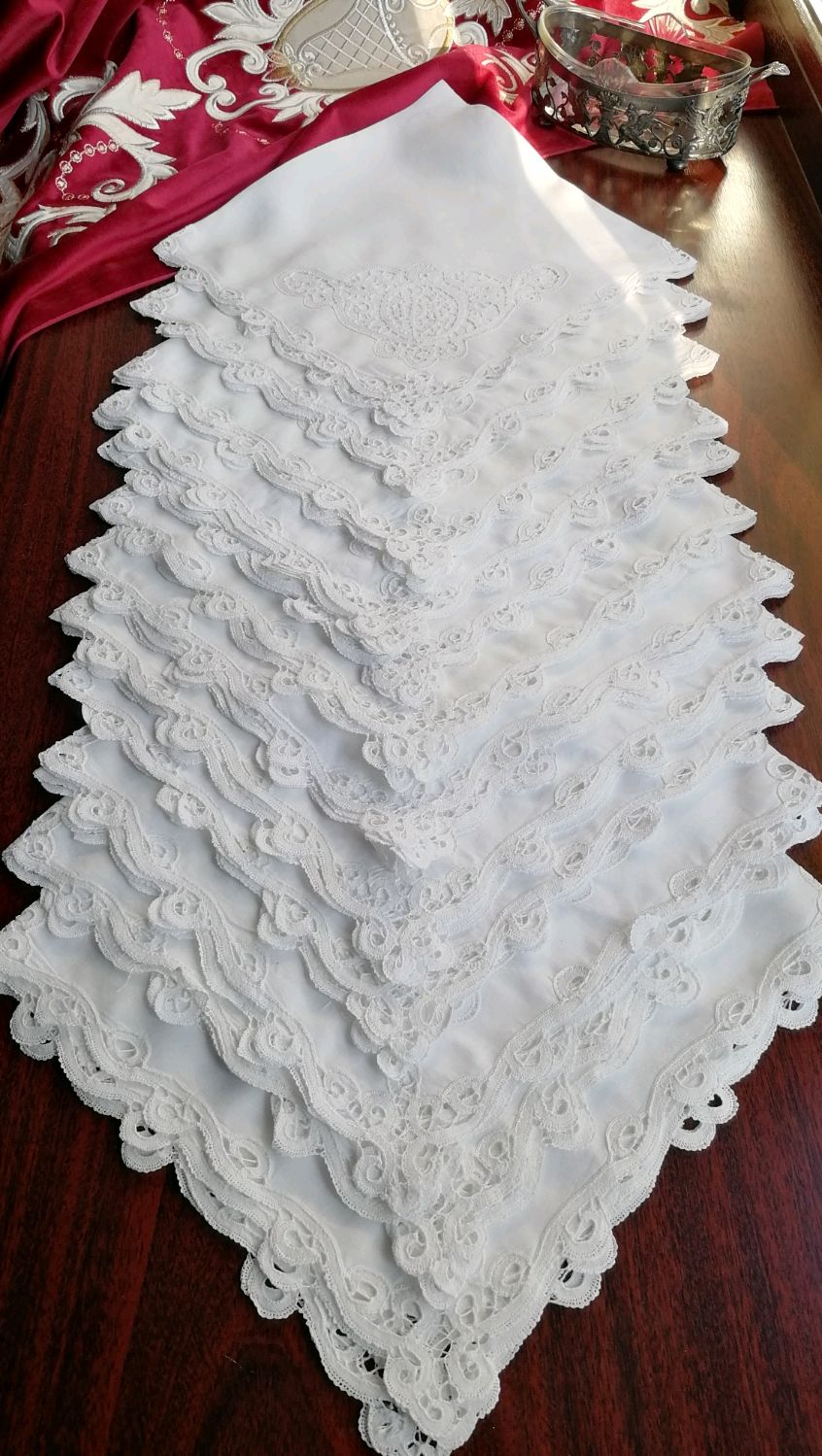 Винтаж: Старинные салфетки, носовые платки с кружевом Cantu и ...
