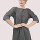 Order Dress classic straight knitted gray with lurex. Yana Levashova Fashion. Livemaster. . Dresses Фото №3