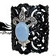 Заказать Черный ажурный широкий браслет  ангелит Арт Нуво. Steampunk & Gothic Jewelry FDrag (FenixDrag). Ярмарка Мастеров. . Браслет жесткий Фото №3