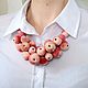 Felted pom pom necklace Apples, Necklace, Moscow,  Фото №1
