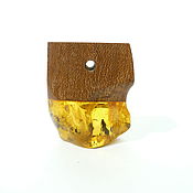 Украшения handmade. Livemaster - original item Pendant: amber with mahogany K-752. Handmade.