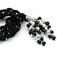 Lariat 'Milky Way', black, bead harness, gift. Lariats. Beaded jewelry. Online shopping on My Livemaster.  Фото №2