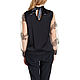 Блуза из чёрного атласа с рукавом из кружева. Блузки. Модный дом Ия Йоц (IYA YOTS). Ярмарка Мастеров.  Фото №4