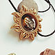  Carved sun with amber. Pendant. Amberwood (AmberWood). Online shopping on My Livemaster.  Фото №2