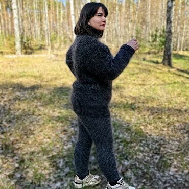 Одежда женская ручной работы. Ярмарка Мастеров - ручная работа Леггинсы - гамаши вязаные из козьего пуха, рейтузы. Handmade.