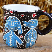 Посуда handmade. Livemaster - original item A mug with Angry Girls. Handmade.