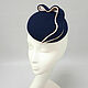 Pill hat 'Wave' two-color. Color blueberry / cream. Hats1. Exclusive HATS. LANA ANISIMOVA.. My Livemaster. Фото №5