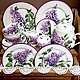 Painted porcelain tea Set lilac purple, Tea & Coffee Sets, Kazan,  Фото №1