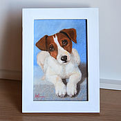 Картины и панно handmade. Livemaster - original item Pastel dog terrier 