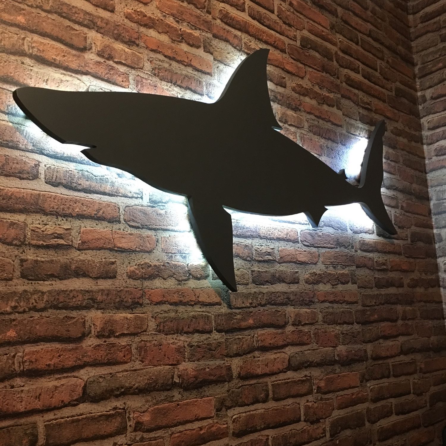 панно с LED подсветкой Акула –  на Ярмарке Мастеров .