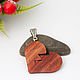 Order Wooden pendant ' Broken Heart'. Spirit of tree. Livemaster. . Pendant Фото №3