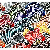 Картины и панно handmade. Livemaster - original item Colorful Zebra. Handmade.