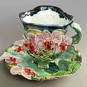 Посуда handmade. Livemaster - original item teacups: Orchid. Handmade.