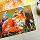 Order Large set of postcards with foxes. Annet Loginova. Livemaster. . Cards Фото №3