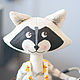 Textile Copyright toy Raccoon. Stuffed Toys. Kseniia Trofimova (toyhappyhappy). Online shopping on My Livemaster.  Фото №2