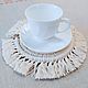 Order Macrame round small napkin. macrame with Karelian soul. Livemaster. . Doilies Фото №3