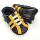 Black&Yellow baby shoes, Sport, Baby sneakers, Leather Baby Shoes. Sneakers. ebooba. Online shopping on My Livemaster.  Фото №2