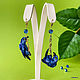 Asymmetric Parrot Earrings 'Hyacinth Macau', Earrings, Moscow,  Фото №1