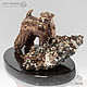 Bronze dog breed Terrier with pyrite on a plate of dolerite. Figurines. Miner premium - Ltd Moscow (mineralpremium). Online shopping on My Livemaster.  Фото №2