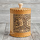 Birch bark box, storage jar flour 'Blacksmiths' 14h18 cm. Ware in the Russian style. BirchStyle. Online shopping on My Livemaster.  Фото №2