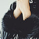 Black Fur Wrist Warmers - Winter Arm Sleeve Cuffs. Cuffs. Forestfox. Family Fur Atelier. Online shopping on My Livemaster.  Фото №2