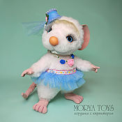 Куклы и игрушки handmade. Livemaster - original item Mouse Lila. fur toy. White mouse. Handmade.