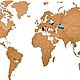 World map of Wall decoration Brown 130x78. World maps. mybestbox (Mybestbox). My Livemaster. Фото №6