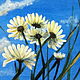 Oil painting wildflowers White daisies against the sky. Pictures. larashop. Online shopping on My Livemaster.  Фото №2