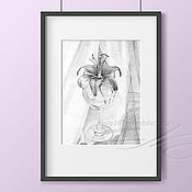Картины и панно handmade. Livemaster - original item Painting interior Flower Lily Painting gift Painting on the wall. Handmade.