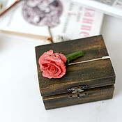 Украшения handmade. Livemaster - original item Red rose brooch made of polymer clay. Handmade.