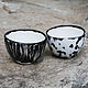 Set of mini-bowls ' Monochrome'. Bowls. author's ceramics. Online shopping on My Livemaster.  Фото №2