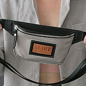 Сумки и аксессуары handmade. Livemaster - original item Grey Waist Bag. Handmade.