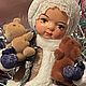 Ватная игрушка«Девочка с игрушками», Елочные игрушки, Москва,  Фото №1