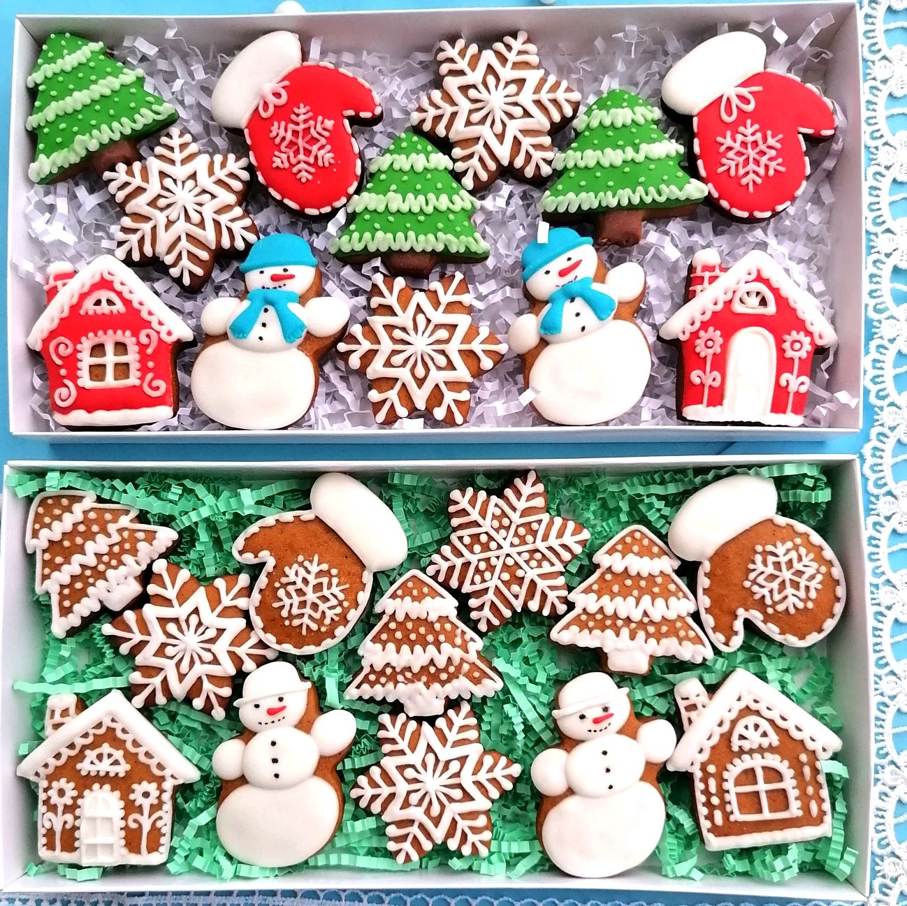 Набор миниатюрных пряников. Имбирные новогодние пряники. Новый год в ...