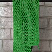 Аксессуары handmade. Livemaster - original item Scarf green, fashionable,crocheted. Handmade.