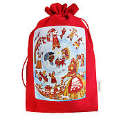 Русский стиль handmade. Livemaster - original item Folk Souvenirs: Gift bag for Christmas gifts. Handmade.