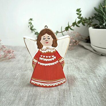 Сувениры и подарки ручной работы. Ярмарка Мастеров - ручная работа Ангелочек. Подвеска из дерева. Handmade.